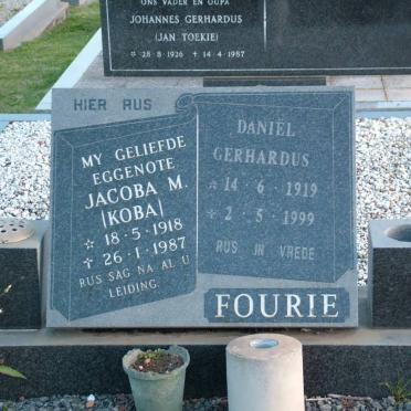 FOURIE Daniel Gerhardus 1919-1999 &amp; Jacoba M. 1918-1987