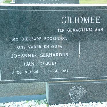 GILIOMEE Johannes Gerhardus 1926-1987
