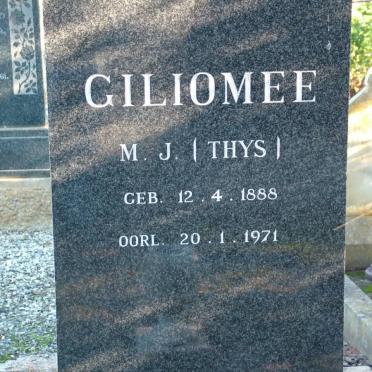 GILIOMEE M.J. 1888-1971