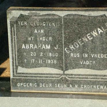 GROENEWALD Abraham J. 1860-1938
