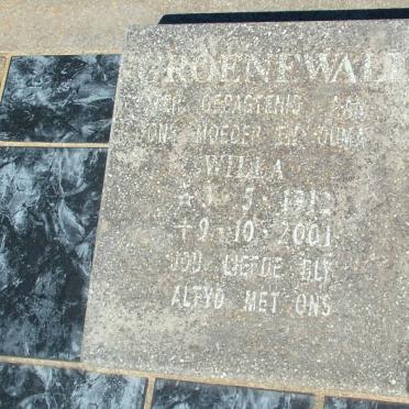 GROENEWALD Willa 1912-2001