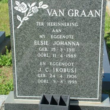 GRAAN J.C., van 1906-1993 &amp; Elsie Johanna 1911-1988