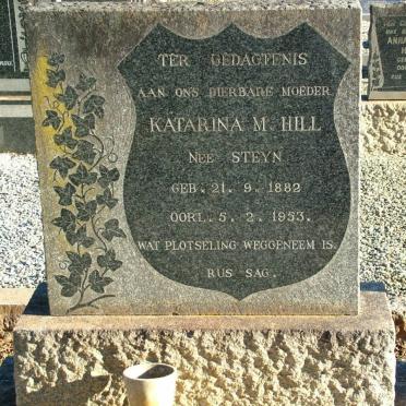 HILL Katarina M. nee STEYN 1882-1953