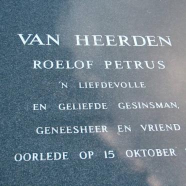 HEERDEN Roelof Petrus, van -1981