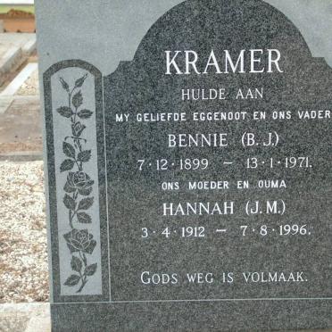 KRAMER B.J. 1899-1971 &amp; J.M. 1912-1996