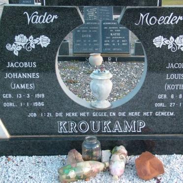KROUKAMP Jacobus Johannes 1919-1986 &amp; Jacoba Louisa 1921-2008