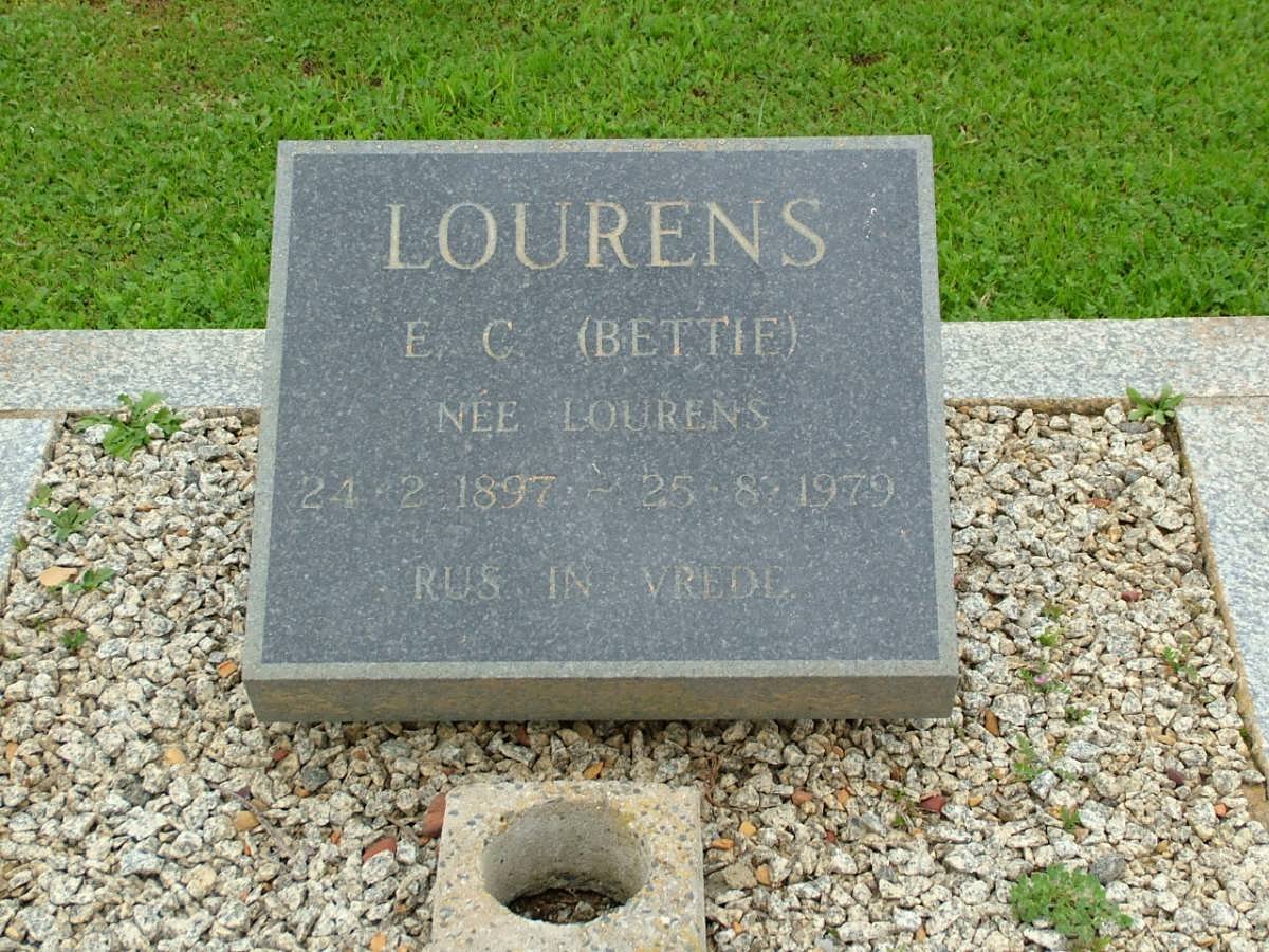 LOURENS E.C. nee LOURENS 1897-1979