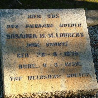 LOURENS Susanna M.M. nee SWART 1875-1950