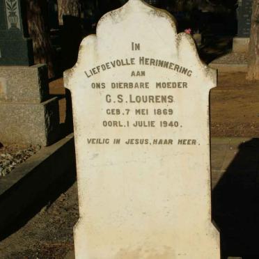 LOURENS C.S. 1869-1940