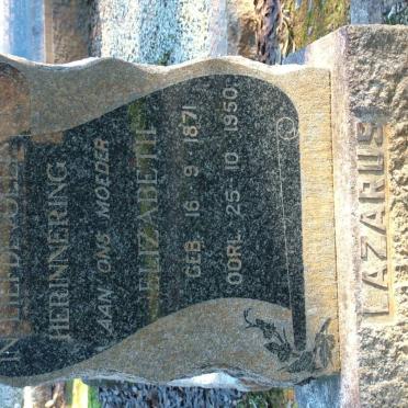 LAZARUS Elizabeth 1871-1950