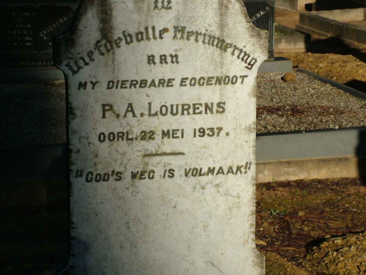 LOURENS P.A. -1937