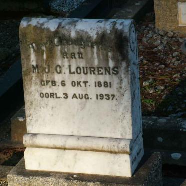 LOURENS M.J.G. 1881-1937