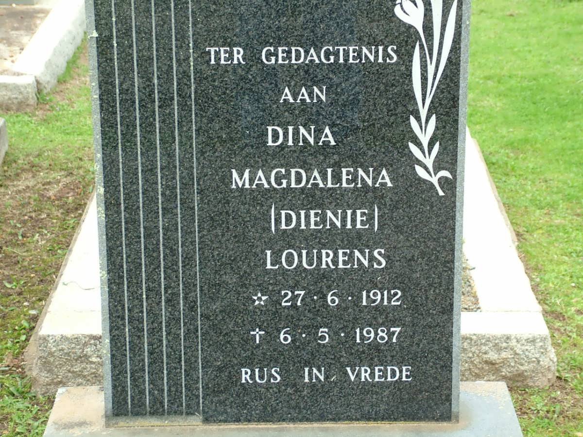 LOURENS Dina Magdalena 1912-1987