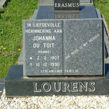 LOURENS Johanna du Toit 1907-1990