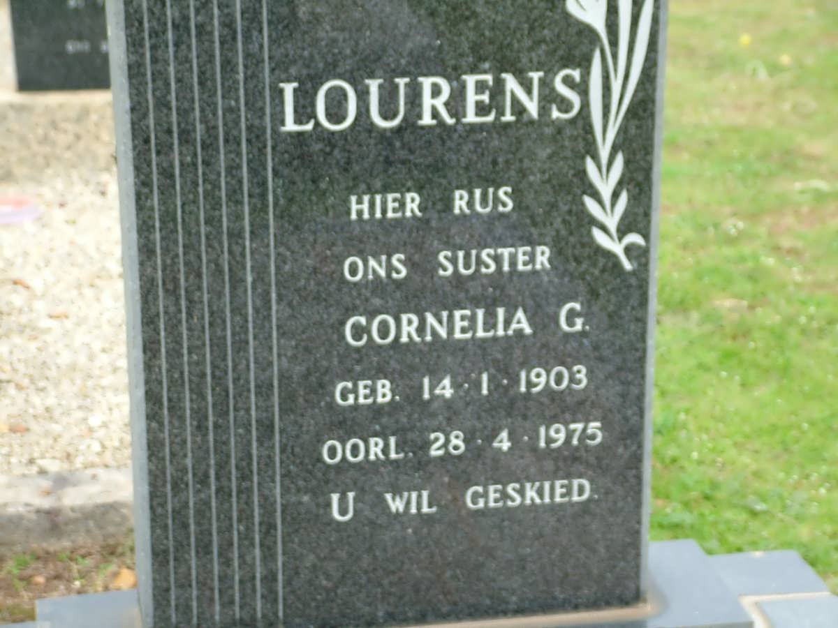 LOURENS Cornelia G. 1903-1975