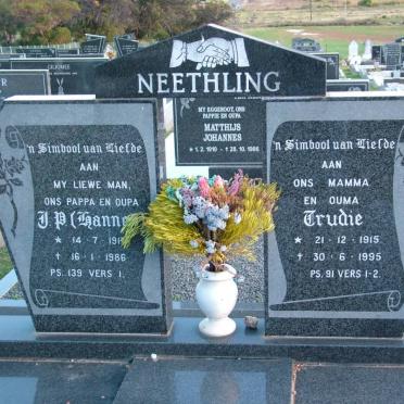 NEETHLING J.P. 191?-1986 &amp; Trudie 1915-1995