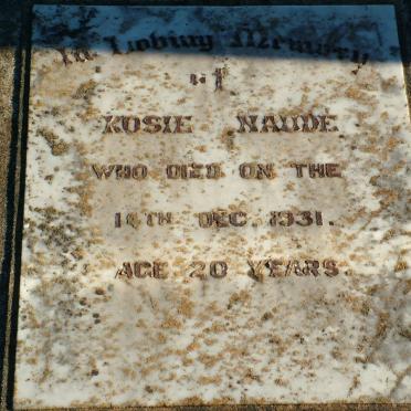 NAUDE Kosie -1931