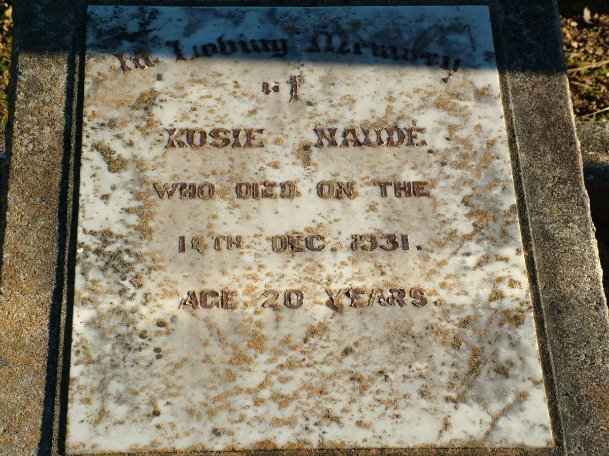 NAUDE Kosie -1931