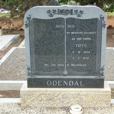 ODENDAL Thys 1924-1972