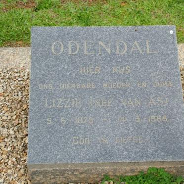 ODENDAL Lizzie nee VAN AS 1875-1968