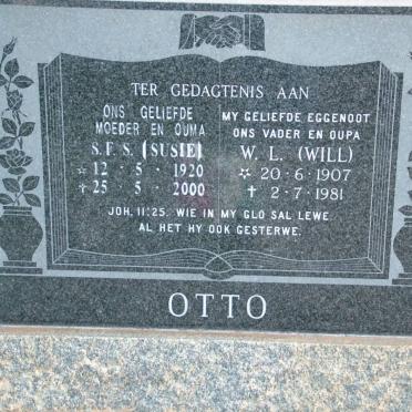 OTTO W.L. 1907-1981 &amp; S.F.S. 1920-2000