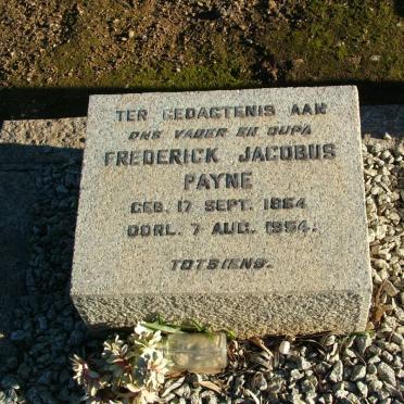 PAYNE Frederick Jacobus 1864-1954
