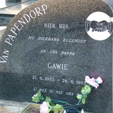 PAPENDORP Gawie, van 1920-1963