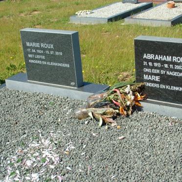 ROUX Abraham 1913-2002 &amp; Marie 1924-2010