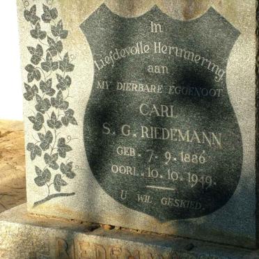 RIEDEMANN Carl S.G. 1886-1949