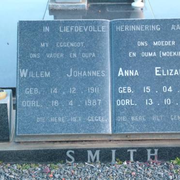 SMITH Willem Johannes 1911-1987 &amp; Anna Elizabeth 1918-2003