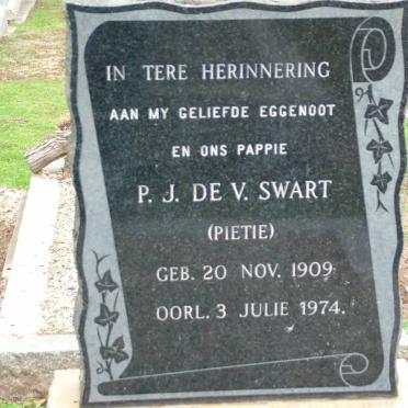 SWART P.J. de V. 1909-1974