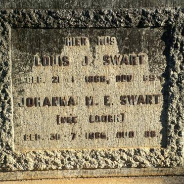 SWART Louis J. 1866- &amp; Johanna M.E. LOOCK 1866-