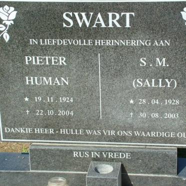 SWART Pieter Human 1924-2004 &amp; S.M. 1928-2003