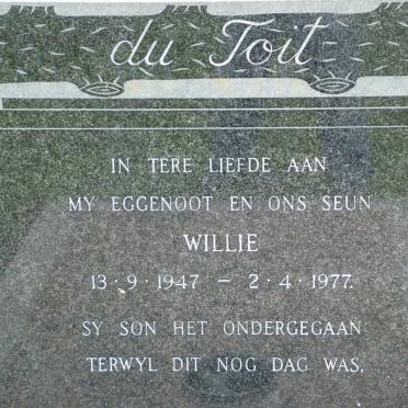 TOIT Willie, du 1947-1977