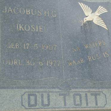 TOIT Jacobus H.G., du 1907-1977