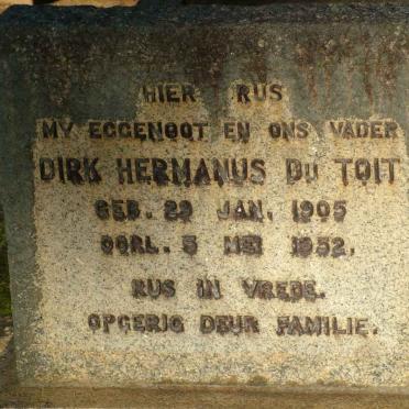 TOIT Dirk Hermanus, du 1905-1952