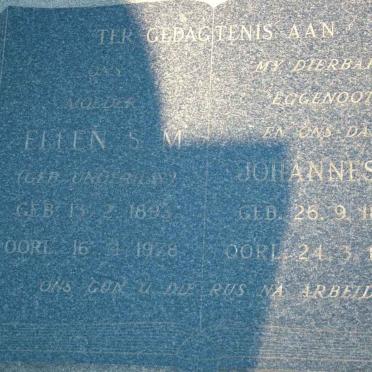 TESSELAAR Johannes J. 1883-1963 &amp; Ellen S.M. UNGERLY 1893-1978