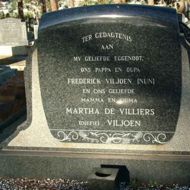 VILJOEN Frederick &amp; Matha DE VILLIERS