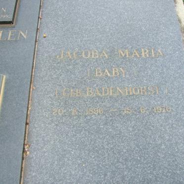 VERMEULEN Jacoba Maria nee BADENHORST 1896-1970