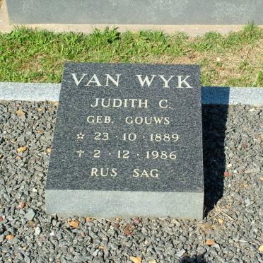 WYK Judith C., van nee GOUWS 1889-1986