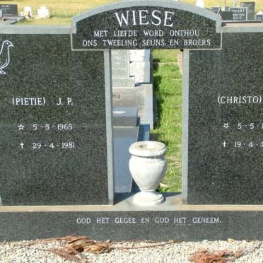 WIESE J.P. 1965-1981 :: WIESE F.C. 1965-1981