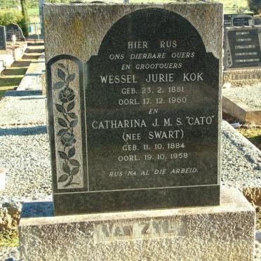 ZYL Wessel Jurie Kok, van 1881-1960 &amp; Catharina J.M.S. SWART 1884-1958