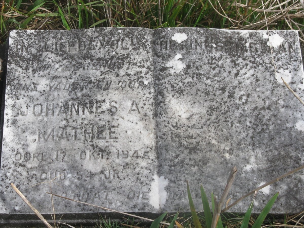 MATTHEE Johannes A. -1945