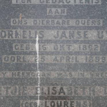 UYS Cornelis Janse 1862-1899