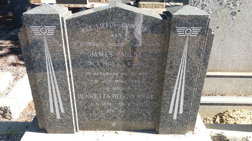MILNE James 1900-1966 &amp; Henrietta Helena 1899-1963