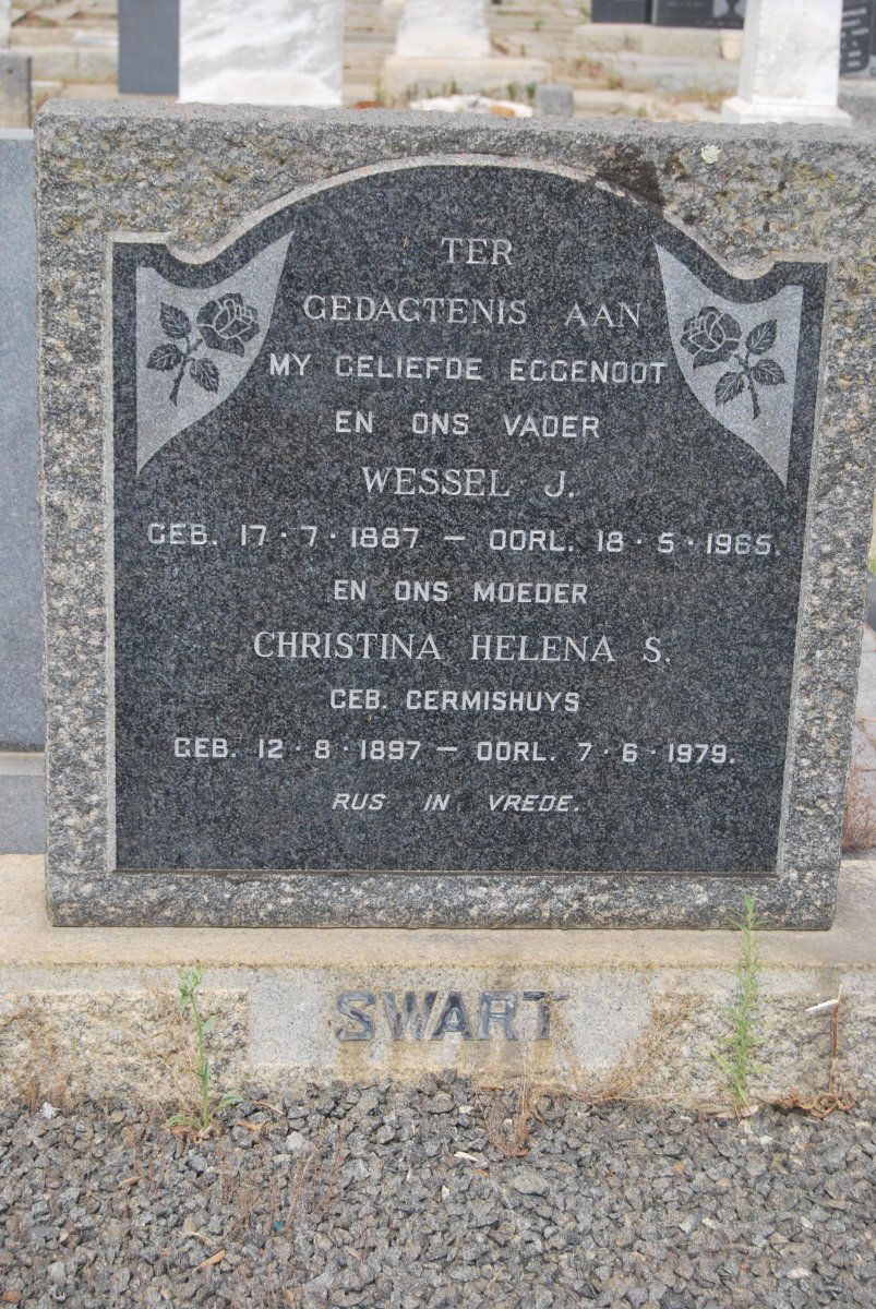SWART Wessel J. 1887-1965 &amp; Christina Helena S. GERMISHUYS 1897-1979