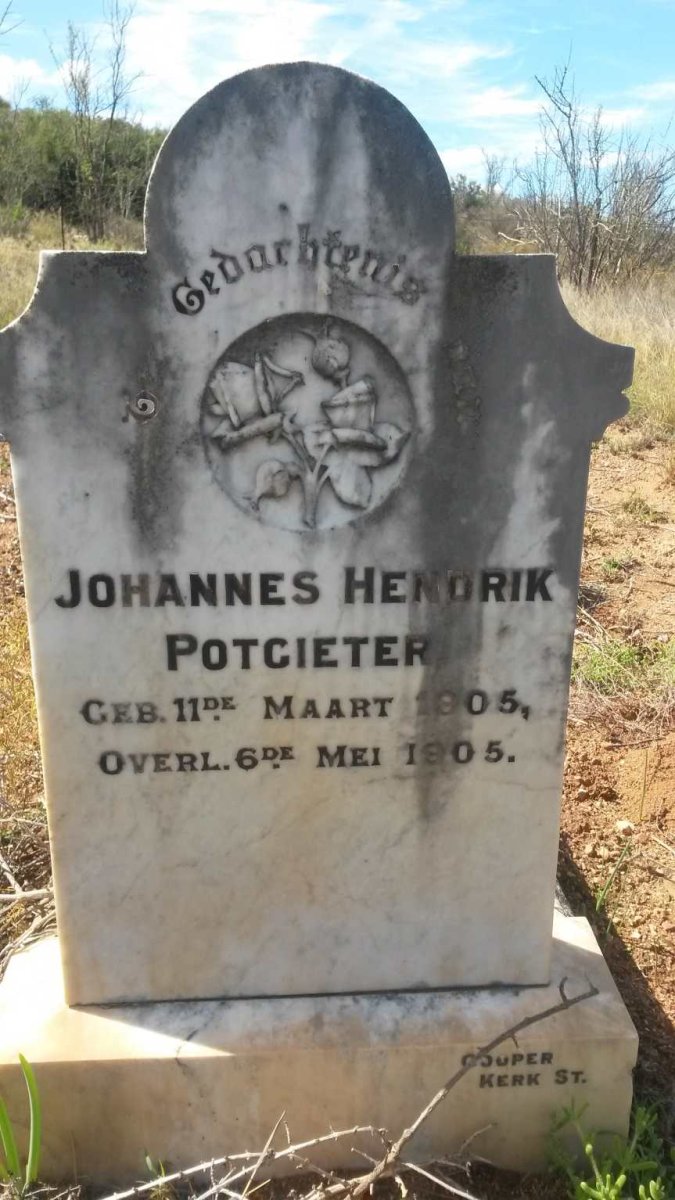 POTGIETER Johannes Hendrik 1905-1905