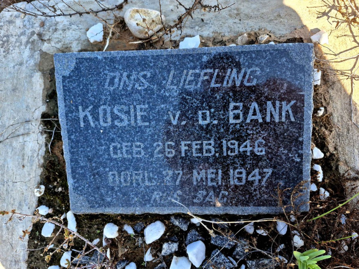 BANK Kosie, van der 1946-1947