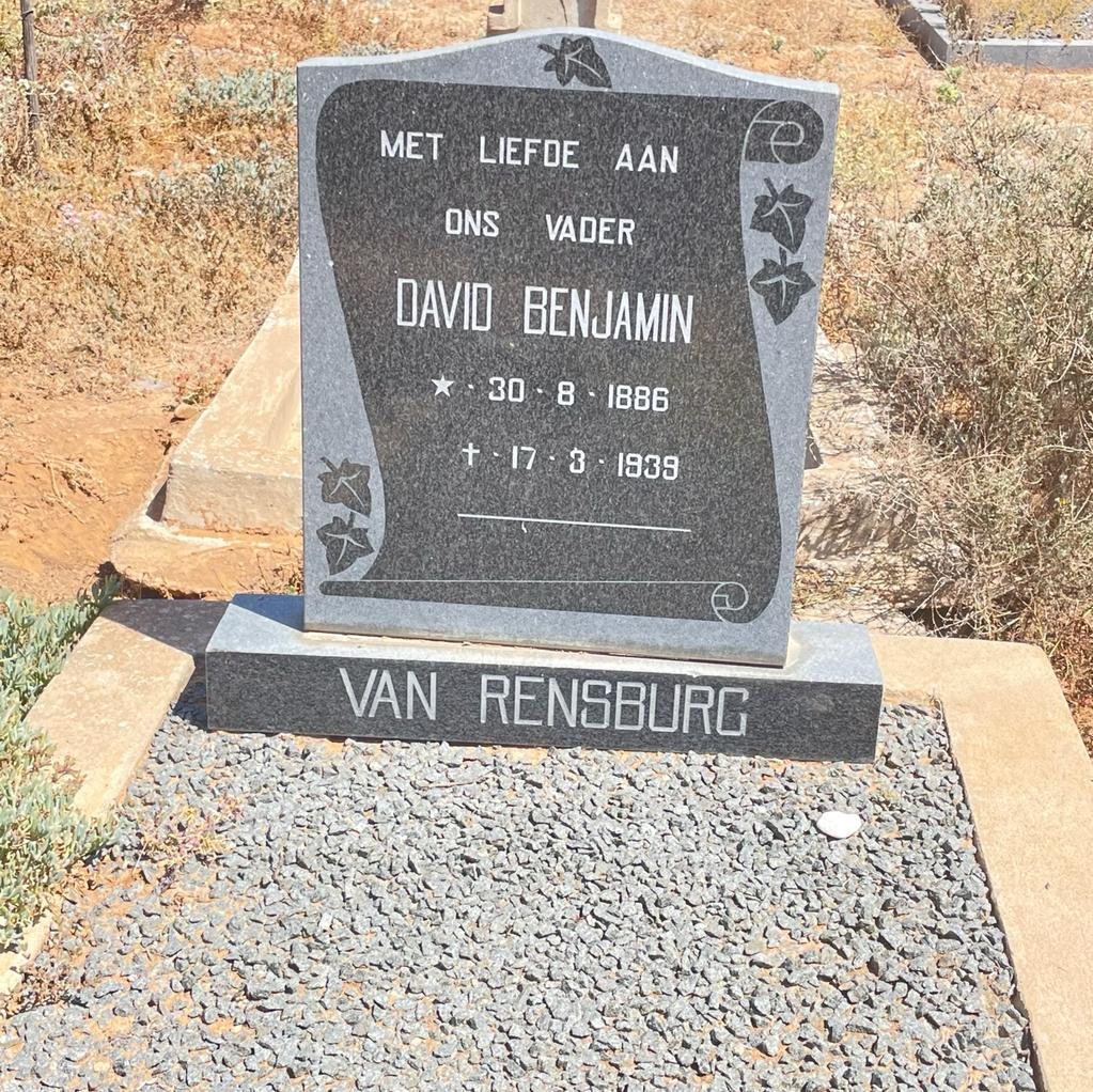 RENSBURG David Benjamin, van 1886-1939