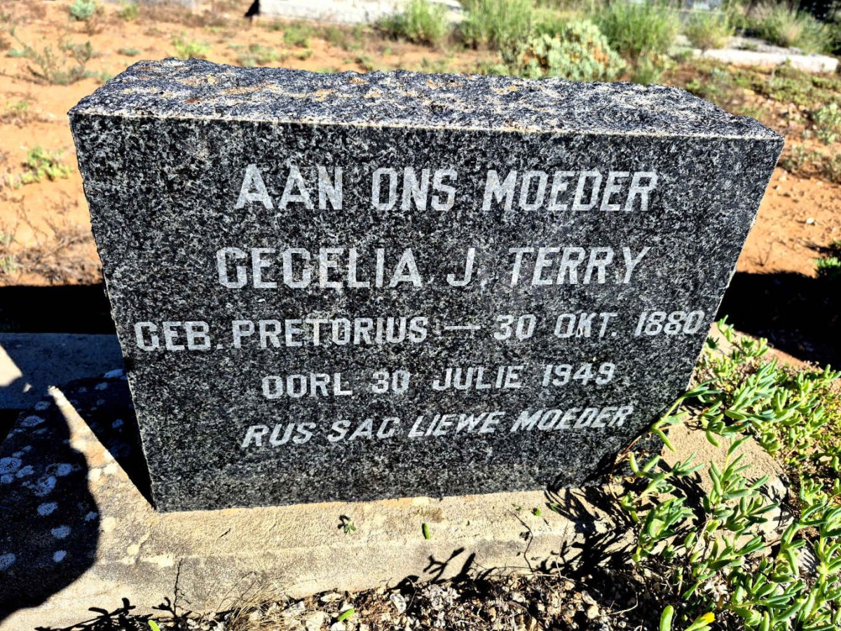 TERRY Cecelia J. nee PRETORIUS 1880-1949